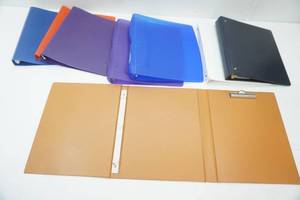 lot 237 image: 1 binders-variety of styles, 1 vintage vinyl portfolio binder