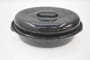 lot 258 image: graniteware roasting pan (small size)