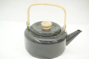 lot 309 image: Vintage black enamel teapot
