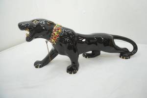 lot 310 image: vintage MCM 21 ceramic black panther statue