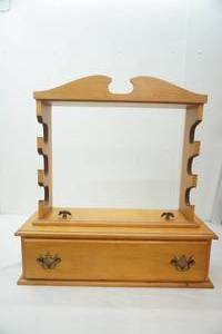 lot 363 image: Vintage Wooden Gun Rack wdrawer