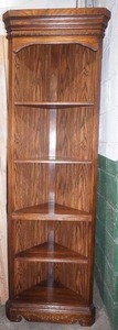 lot 367 image: Wooden Corner Shelf 78 tall