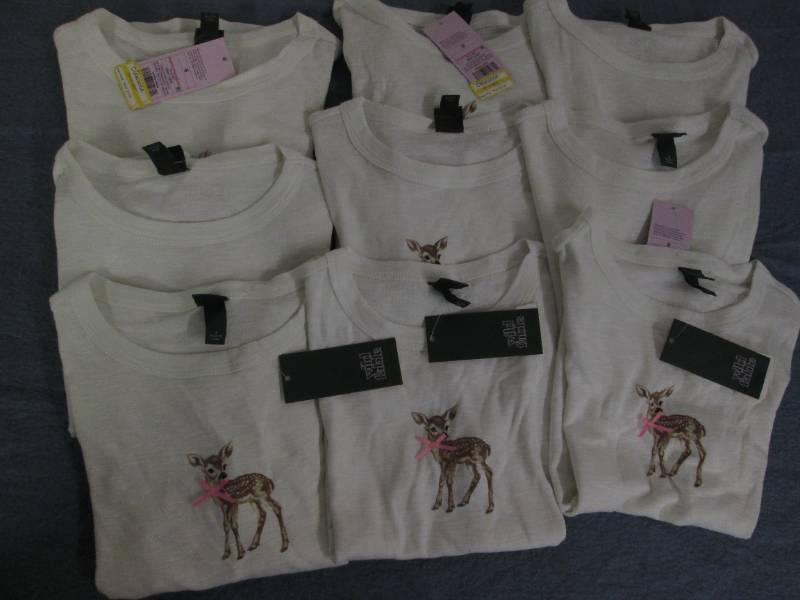 lot 694 image: 9 size small womens t-shirts...