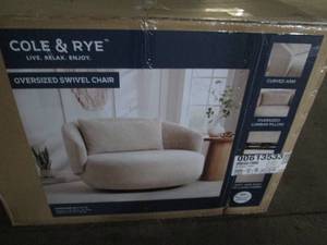 Cole & Rye Oversized swivel chair w...