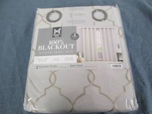 lot 6 image: Blackout 84 length window panels...