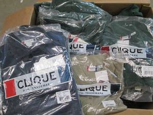 lot 19 image: Box of assorted new Clique shirts, ...