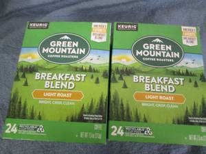2 Green Mountain Keurig light roast...