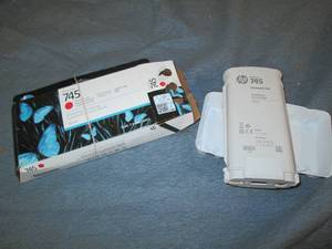 lot 68 image: HP 745 chromatic red ink cartridge...