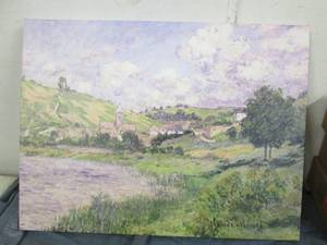 lot 88 image: 32 x 24 canvas print on a wood fra...