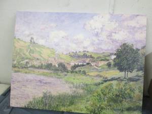 lot 89 image: 32 x 24 canvas print on a wood fra...