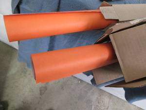 lot 118 image: 2 Four foot wide rolls of orange pa...