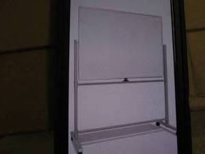 lot 142 image: Horizontal steel dry erase white bo...