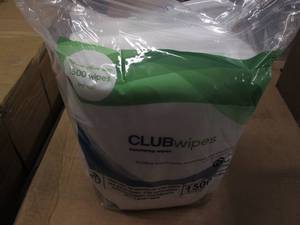 lot 154 image: 1500 Lemon scented sanitizing wipes...