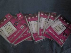 lot 182 image: 5.5 x 8.5 sheet protectors...