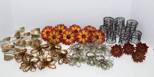 lot 33 image: Six Sets of Napkin Rings