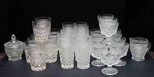 lot 37 image: Anchor Hocking Wexford Glassware Collection