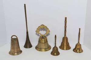 lot 49 image: Vintage Brass Bells