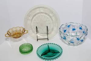lot 63 image: Variety of Colored Glassware
