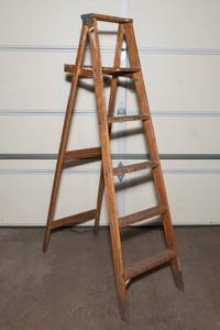 lot 158 image: Wooden Ladder