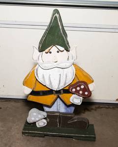lot 159 image: Wooden Gnome Figurine