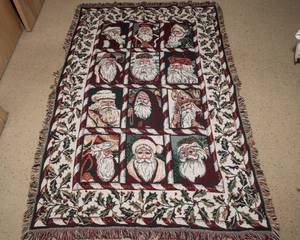 lot 203 image: Santa Tapestry Throw Blanket