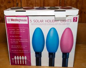 lot 241 image: Westinghouse 5 Solar Holiday Lights