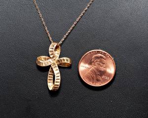 10K Gold Cross Necklace