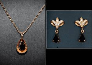 lot 178 image: Marvel 12K Gold Filled Necklace & Melini Earrings