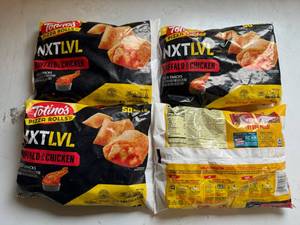 lot 48 image: EE. 4x 50ct Totinos Pizza Rolls-Buffalo Chicken