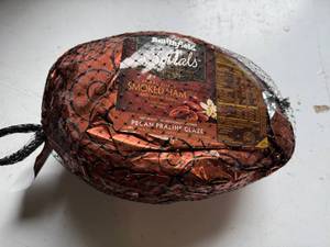 lot 64 image: DD. 11.55lb Smithfield Spirals Smoked Ham-Pecan Praline Glaze Packet