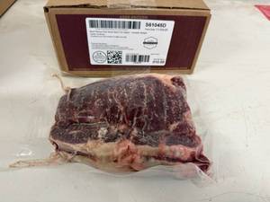lot 76 image: D. 10.00lb Two Rivers Beef Ribeye Roll Steaks-Vaccum Sealed 3-4 Steaks Per Package-3-4 Packages per Case.