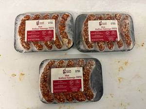 lot 85 image: B. 3x 1lb Hot Italian Sausage