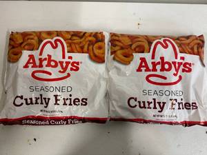 lot 89 image: L. 2x 4lb Arbys Seasoned Curly Fries