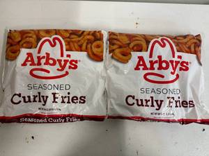 lot 91 image: L. 2x 4lb Arbys Seasoned Curly Fries