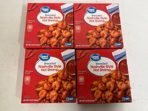 lot 94 image: L. 4x 10oz Bread Shrimp-Nashville Hot Sauce Pouch Included