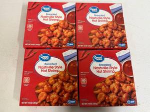 lot 96 image: L. 4x 10oz Bread Shrimp-Nashville Hot Sauce Pouch Included