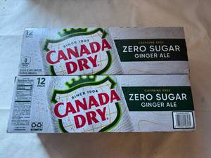 lot 332 image: SSS. 2x 12pk Canada Dry Ginger Ale-Zero Sugar