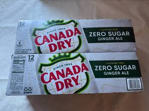 lot 336 image: SSS. 2x 12pk Canada Dry Ginger Ale-Zero Sugar