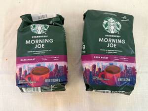 lot 164 image: SSS. 2x12oz Starbucks Morning Joe-Dark Roast