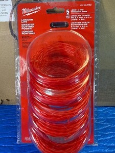 6 count Milwaukee .095 in. x 20 ft. Pre-Cut Trimmer Line, 5-Pack (Model 49-16-2782)