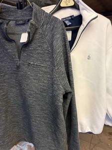 Size Larges - Marc Anthony Mens Regular-Fit Mockneck Quarter-Zip Pullover Sweater & Nautica 14 zip fleece pullover sweatshirt