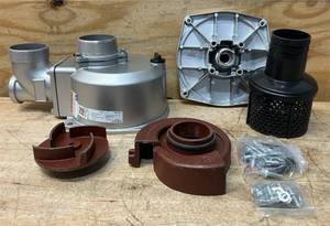 lot 50 image: Semi-Trash Water Pump ONLY, For Threaded Shafts, 2in. Ports, 7,860 GPH #109274 Msrp $79.99