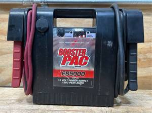 lot 87 image: Booster PAC Industrial-Grade 12 Volt Jump Starter and Power Source, 1500 Peak Amps, Model# ES5000 #167764 Msrp $219.99