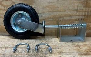 lot 96 image: Gate Wheel with Suspension, 210-Lb. Capacity, 8in. Pneumatic Tire, Model# CT-GW01 #188245 Msrp $59.99