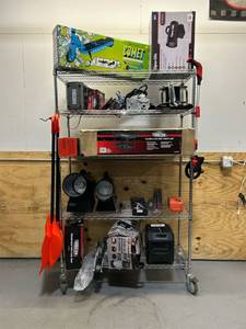 lot 106 image: Northern Tool lot of 24 items MSRP $1,335.76 (metal shelf not included)