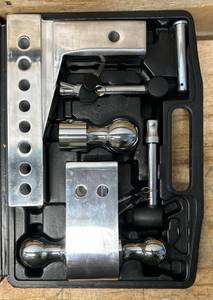 lot 225 image: Uriah Products Aluma-Tow Adjustable Aluminum Ball Mount, 8in. Drop, 8 34in. Rise, 2in. Receivers, Model# UT623911 #99696 Msrp $229.99