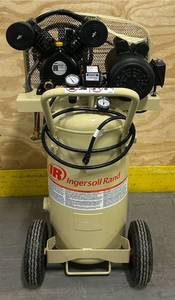 lot 246 image: Ingersoll Rand Single-Stage Portable Electric Air Compressor, 2 HP, 20-Gallon, 5.5 CFM, Garage Mate Model# P1.5IU-A9 #1592073 Msrp $849.99