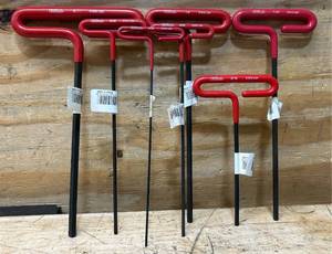 lot 251 image: Elkind T-handle Hex Key lot of 7