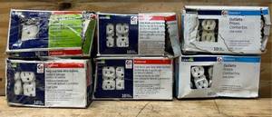 lot 253 image: Leviton Prefered Standard Outlets lot of 6