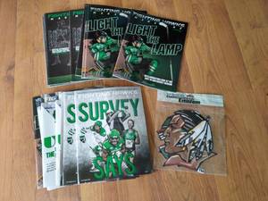 Fighting Sioux Lot - Magazines & New Large Embroidered Emblem
